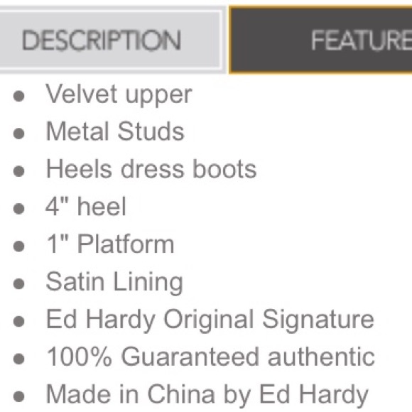 Ed Hardy Studded Platform Booties Tan Orange NEW - Picture 7 of 7